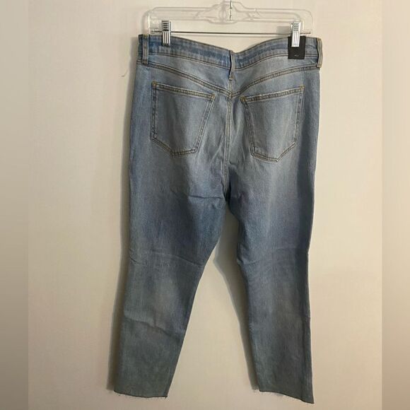 HALE Nadine High Rise straight 5 pocket distressed jeans, size 32/14 - Picture 2 of 3